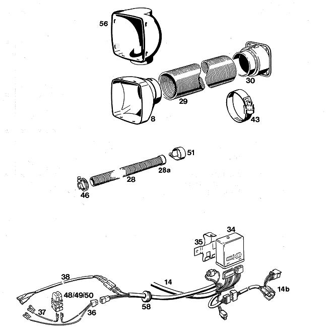 Sprängskiss Eberspächer Värmepump D3LC 24V-F – luftvärmare (utgången) – ritning 2