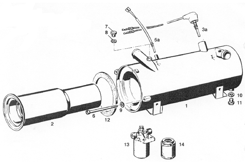 Sprängskiss Eberspächer D24W 24V Body Only – vattenvärmare (utgången) – ritning 2