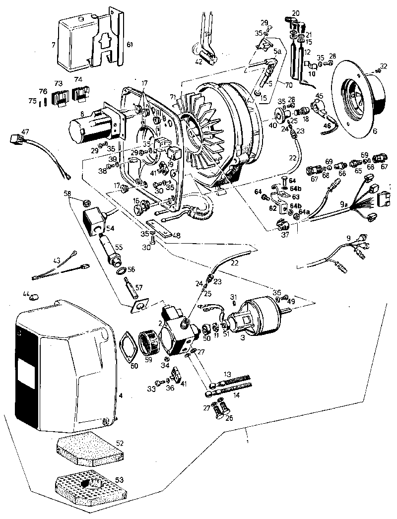 Sprängskiss Eberspächer D24W Universal 24 V incl. – vattenvärmare (utgången) – ritning 1