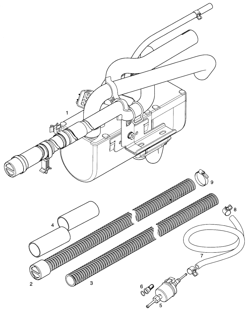 Sprängskiss Eberspächer Hydronic D5WZ 12V – vattenvärmare (utgången) – ritning 2
