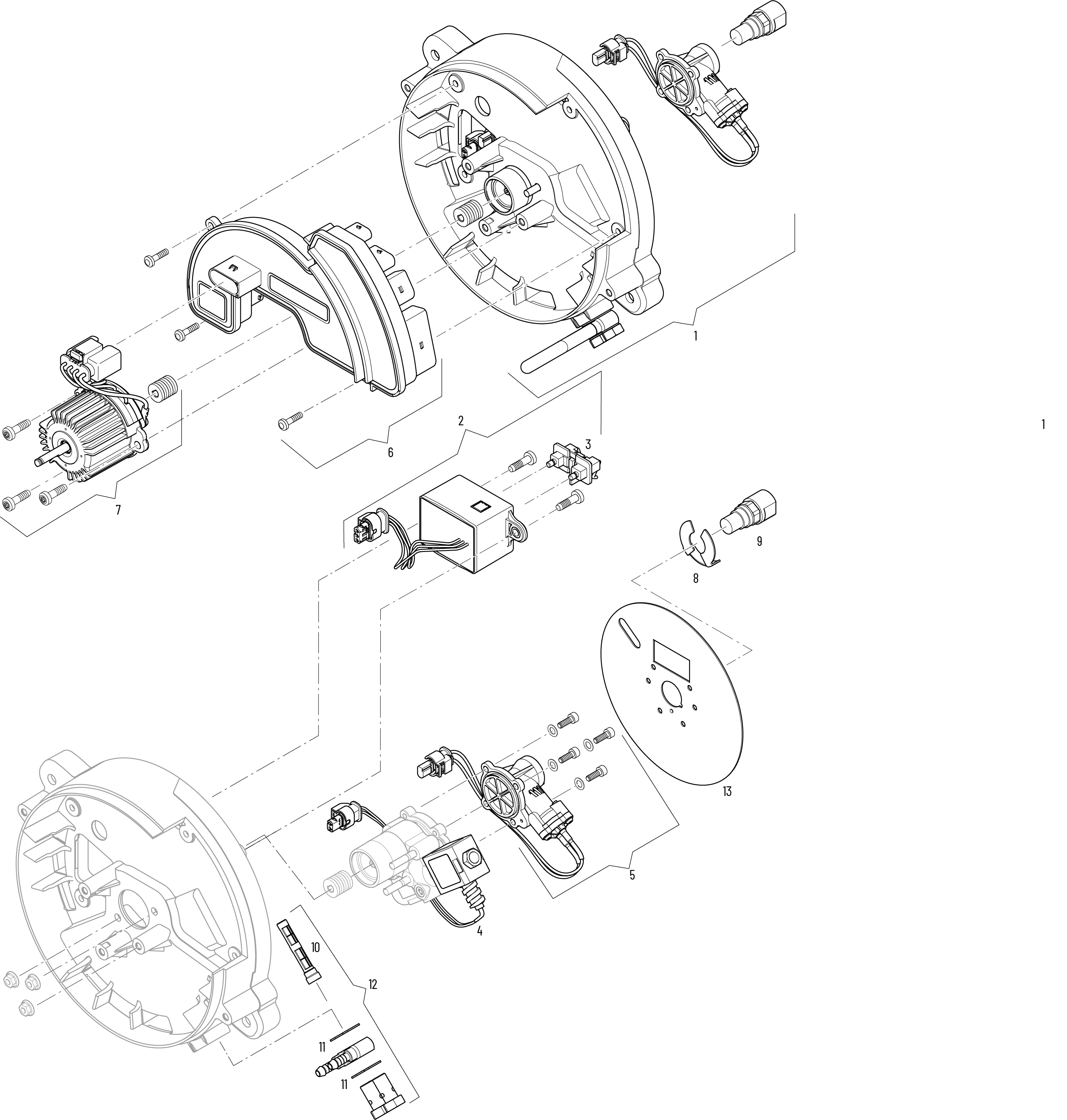 Sprängskiss Eberspächer HL3-30 24V – vattenvärmare – ritning 2